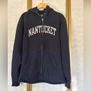 Nantucket Zip-Up Hoodie - Dark Blue, Men’s XL